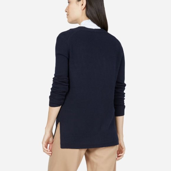 ISO Everlane Cashmere Cardigan w/ Patch Pockets in Navy - Picture 3 of 3